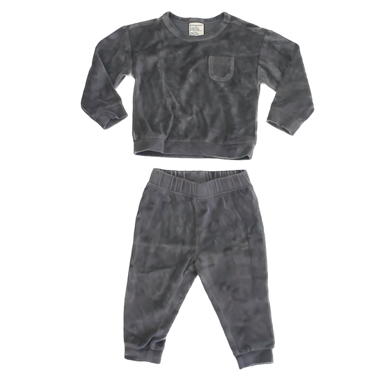 First Impressions Unisex Grey Velour Apparel Sets Size: 24 Months Grey Velour
