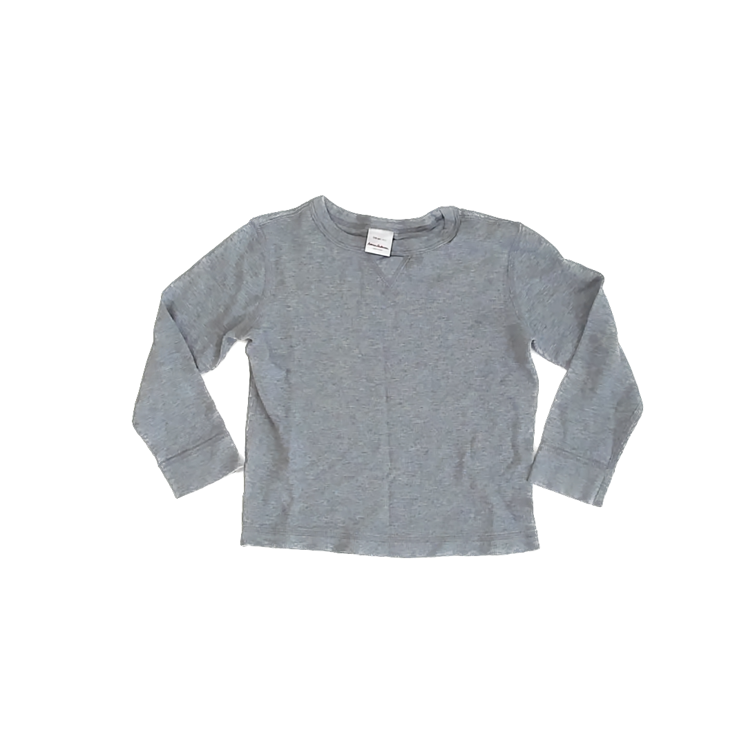Hanna Andersson Boys Grey Waffle Long Sleeve Shirt Size: 5T Grey Waffle