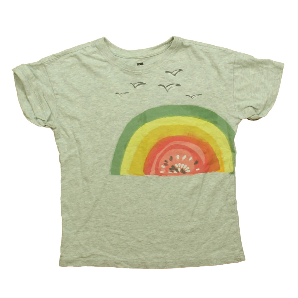 Tea Girls Grey Watermelon Short Sleeve Shirt Size: 5T