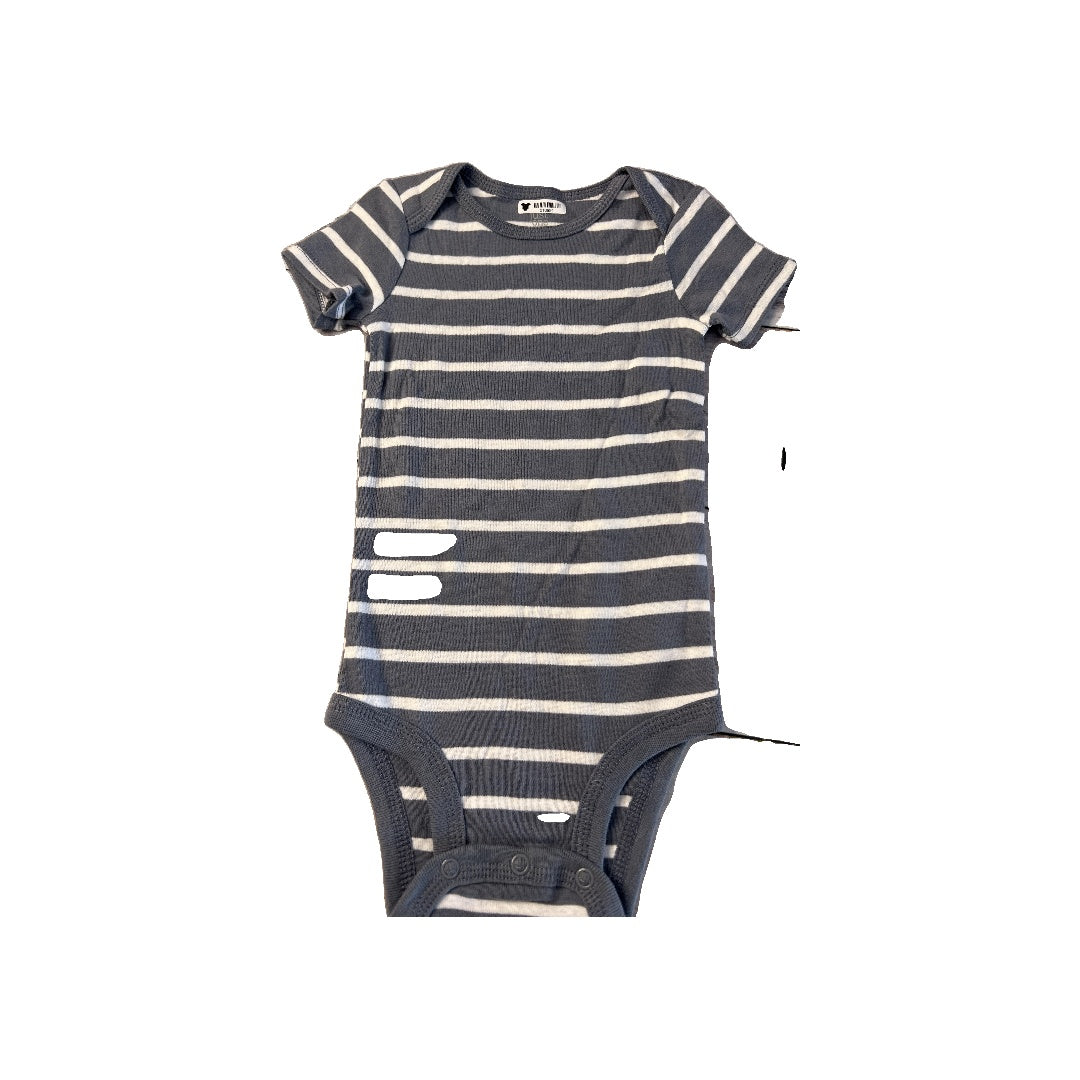 Just Born Unisex Grey | whales | White | Stripe Onesie Size: 9 months Grey | whales | White | Stripe