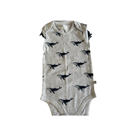Honest co Unisex Grey | whales Onesie Size: 18 months Grey | whales
