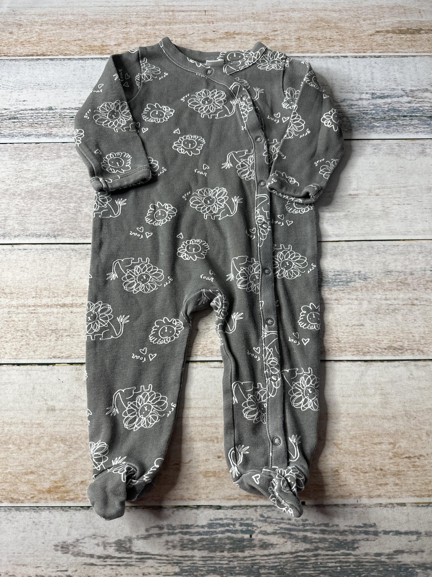Nordstrom Boys Grey | White | animals Pajamas Size: 3 months Grey | White | animals