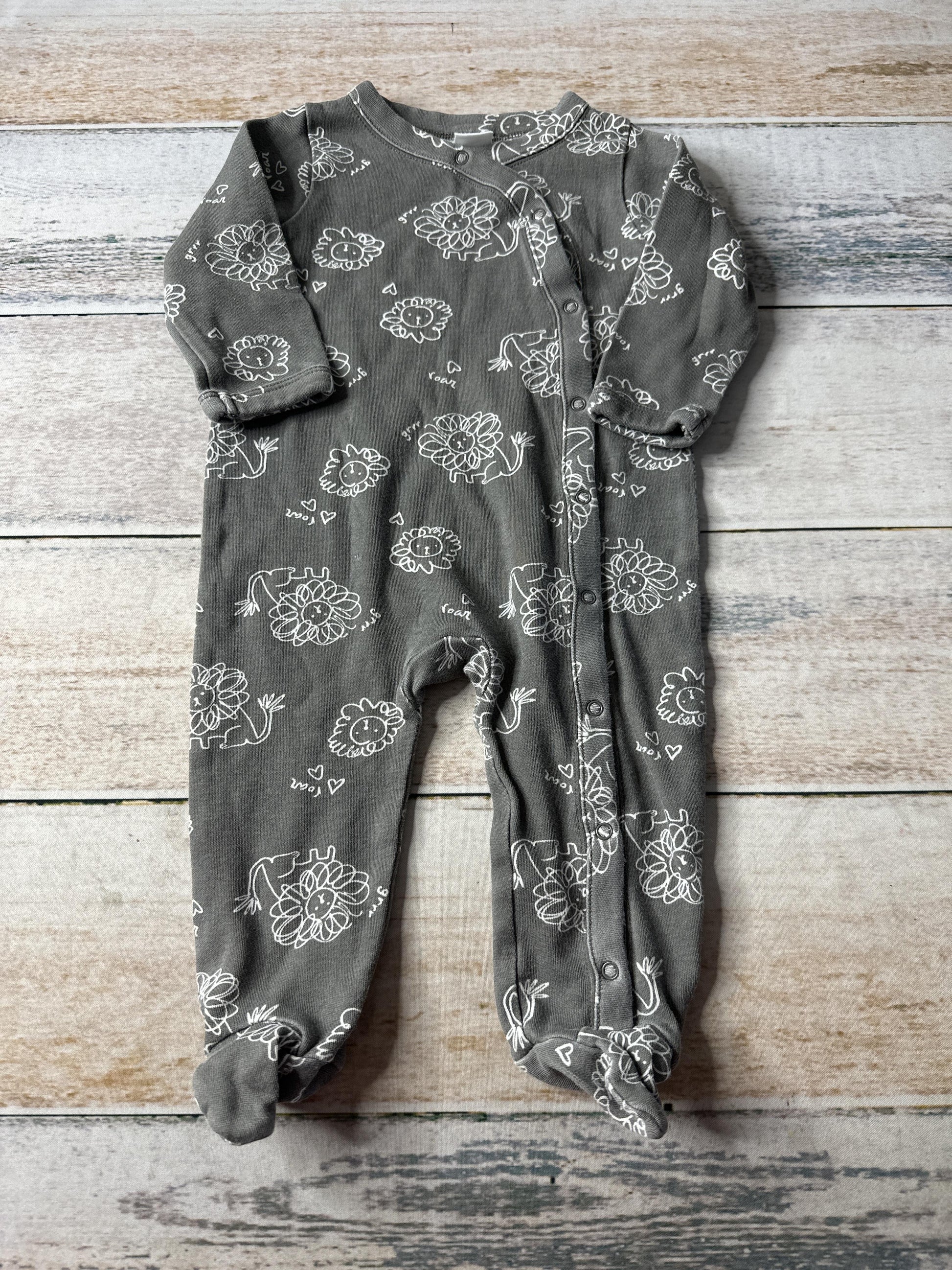 Nordstrom Boys Grey | White | animals Pajamas Size: 3 months Grey | White | animals