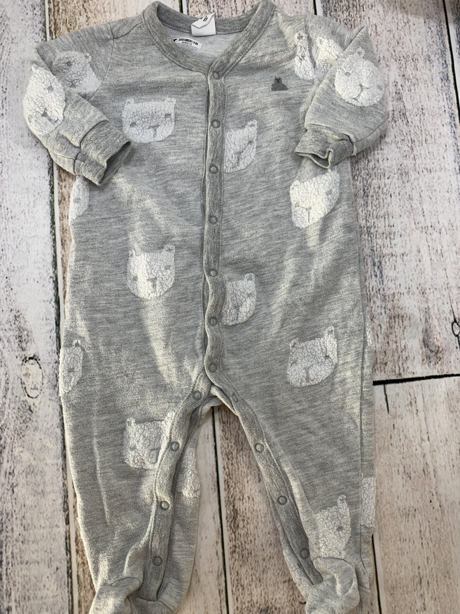 Gap Boys Grey | White | animals Pajamas Size: 3-6 months Grey | White | animals
