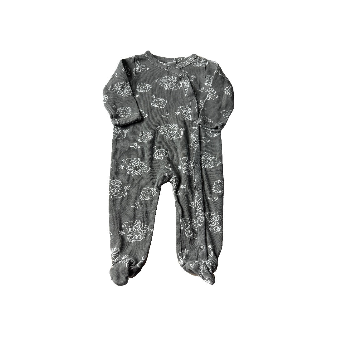 Nordstrom Boys Grey | White | animals Pajamas Size: 3 months Grey | White | animals