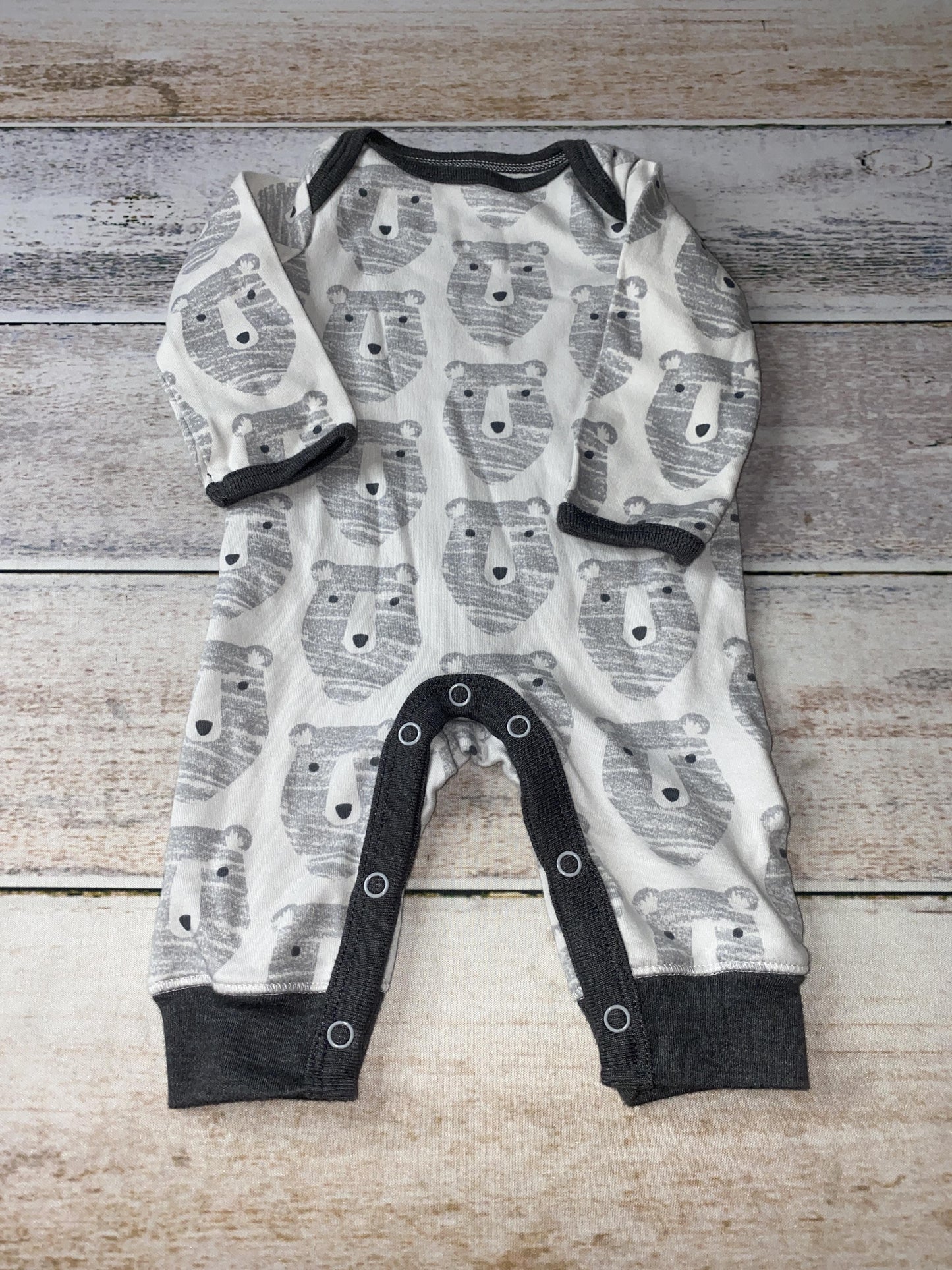Cloud Island Boys Grey | White | bears Long Sleeve Outfit Size: Newborn Grey | White | bears