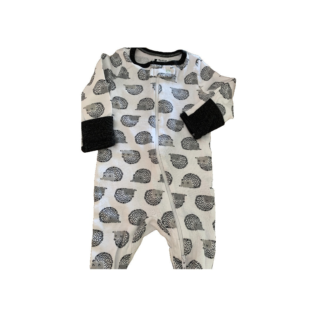 Boys Grey | White | Black | animals Pajamas Size: 0-3 months Grey | White | Black | animals