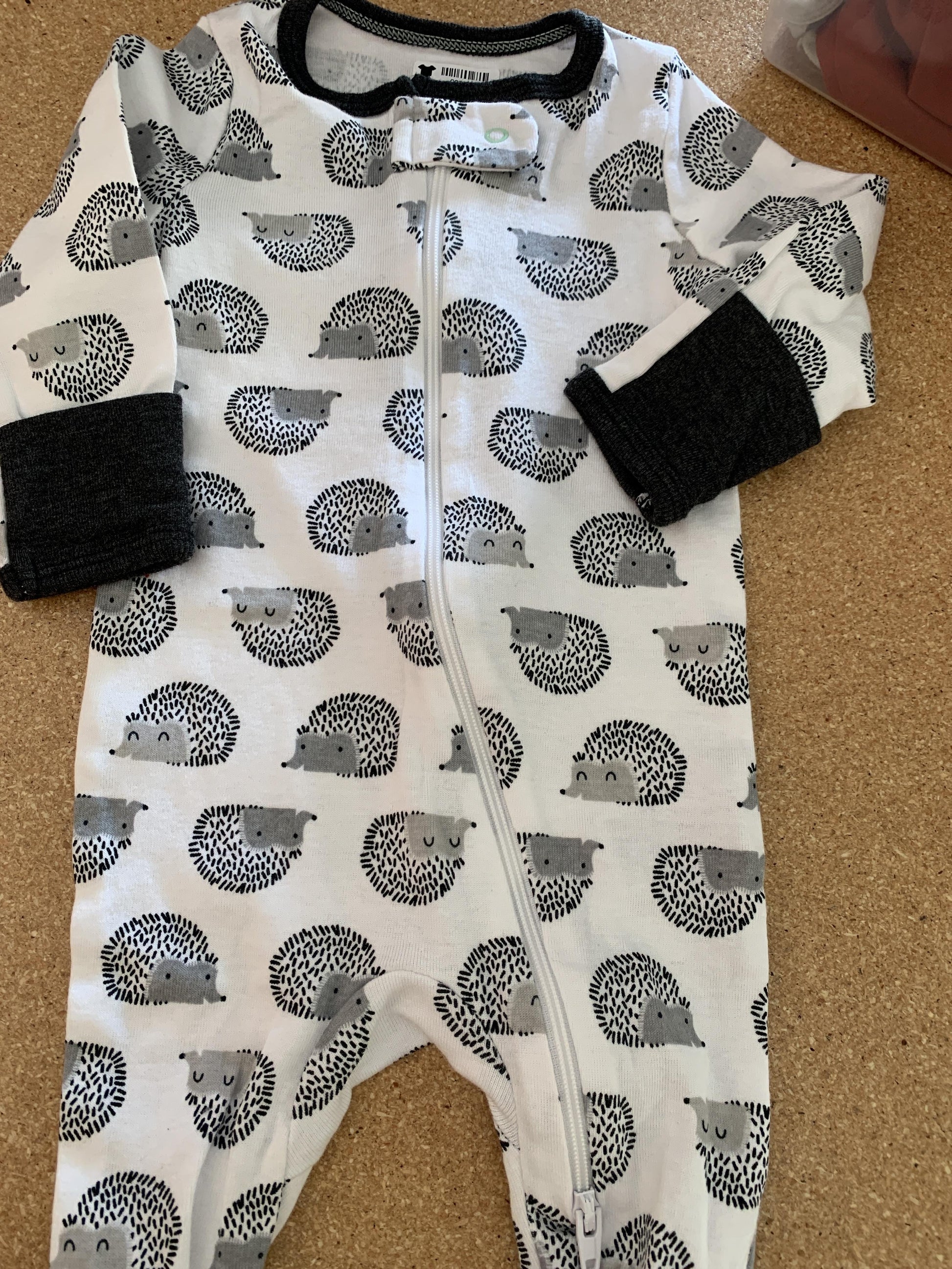 Boys Grey | White | Black | animals Pajamas Size: 0-3 months Grey | White | Black | animals