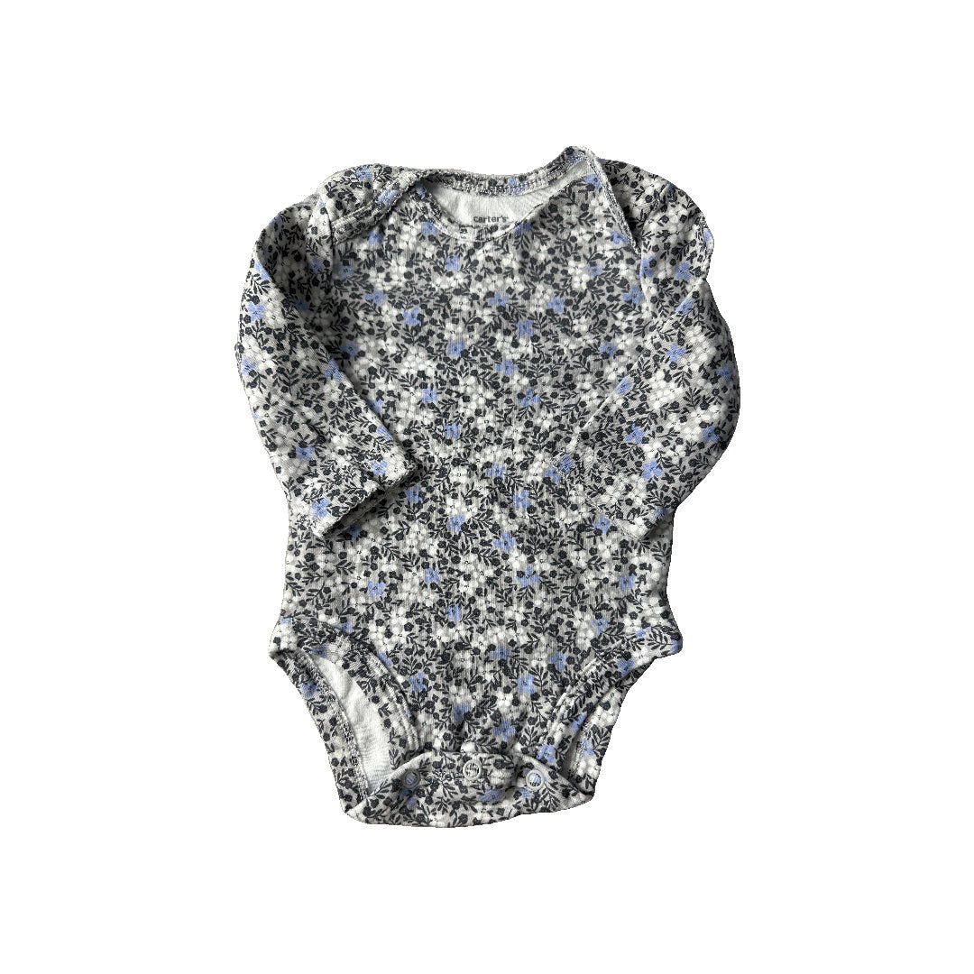 Carters Girls Grey | White | Black | Light Blue Onesie Size: 0-3 months Grey | White | Black | Light Blue