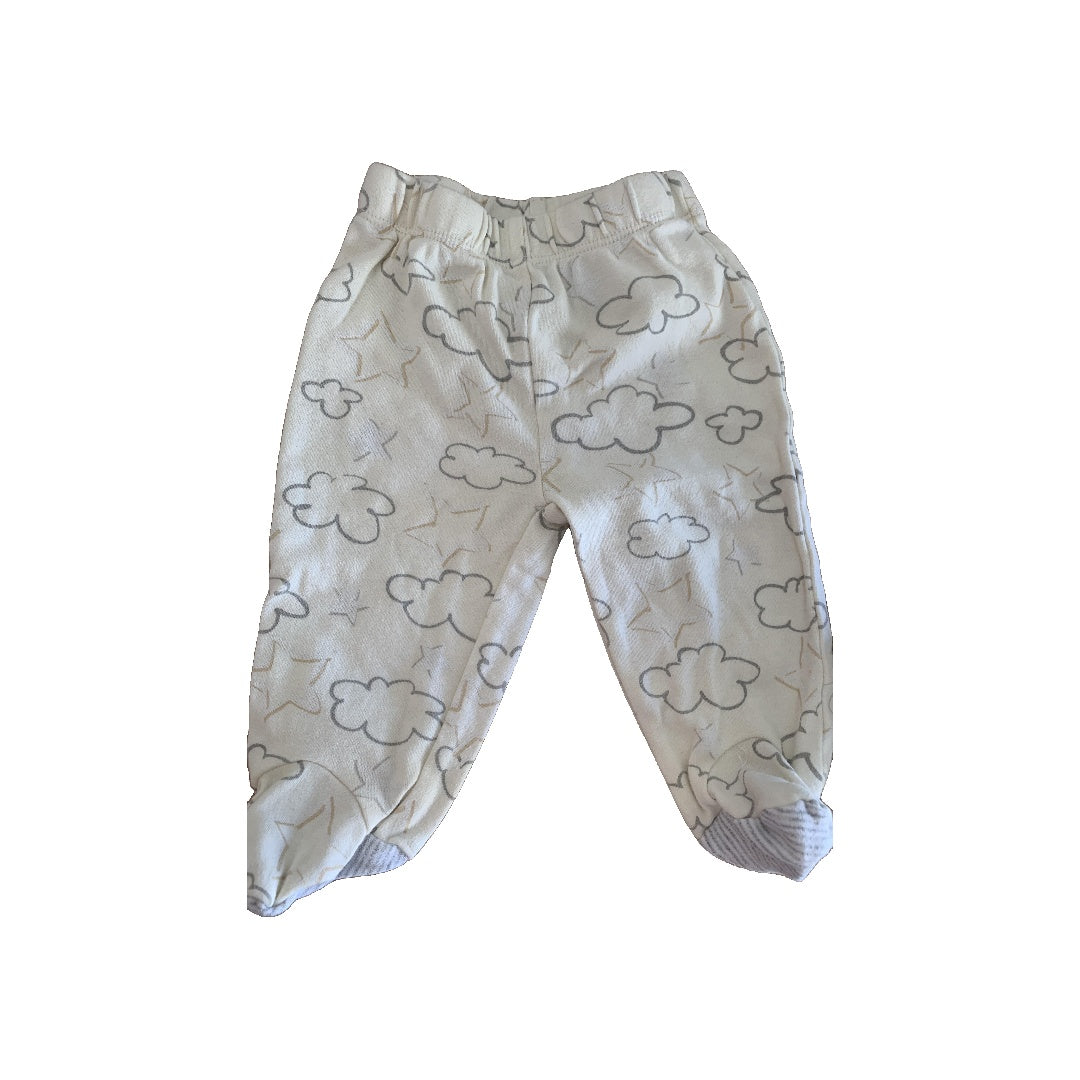 Carters Boys Grey | White | Brown Pants Size: 0-3 months Grey | White | Brown