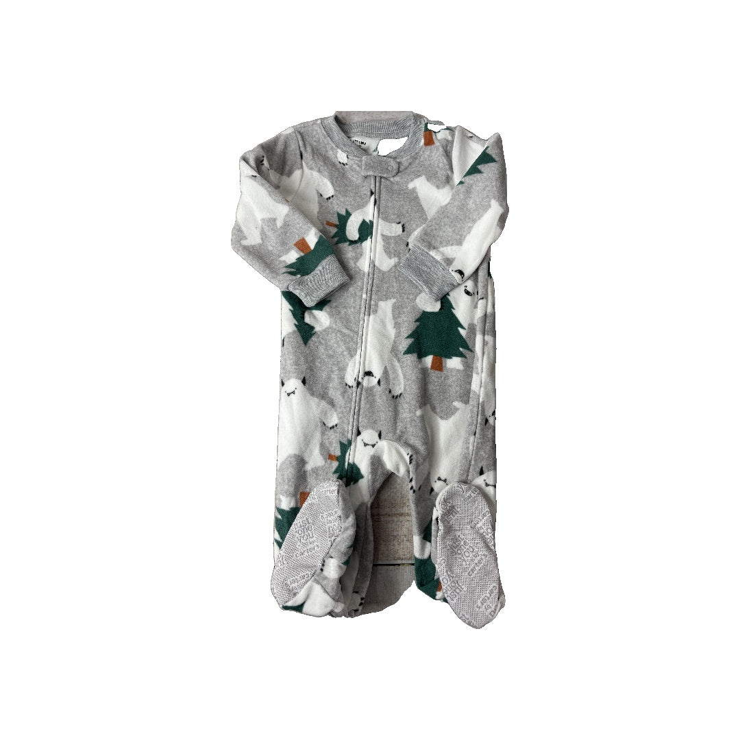 Carters Boys Grey | White | light green Pajamas Size: 18 months Grey | White | light green