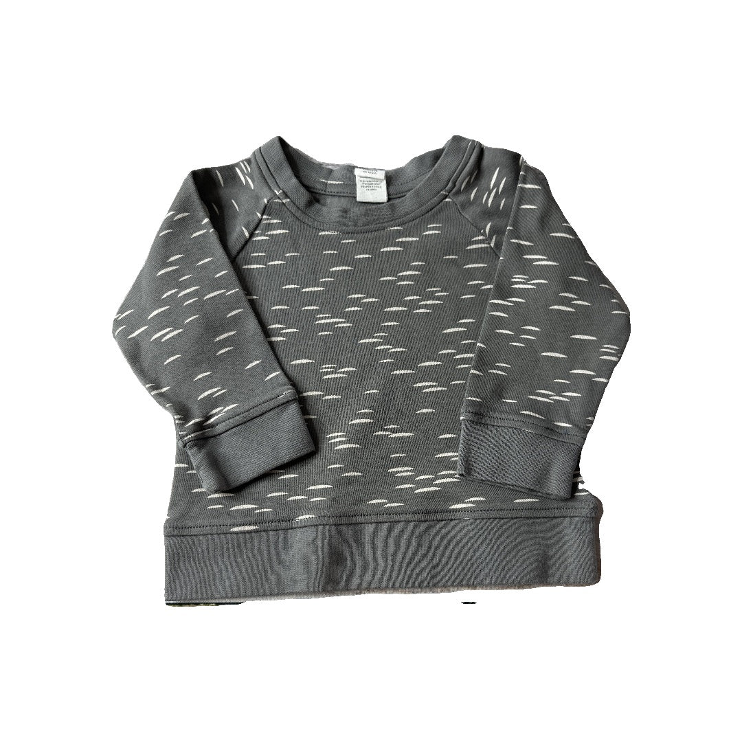 Colored Organics Unisex Grey | White | Lines Sweater Size: 6-12 months Grey | White | Lines