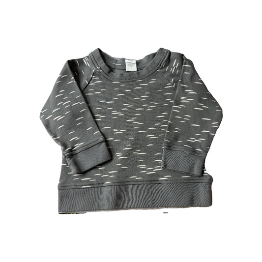 Colored Organics Unisex Grey | White | Lines Sweater Size: 6-12 months Grey | White | Lines