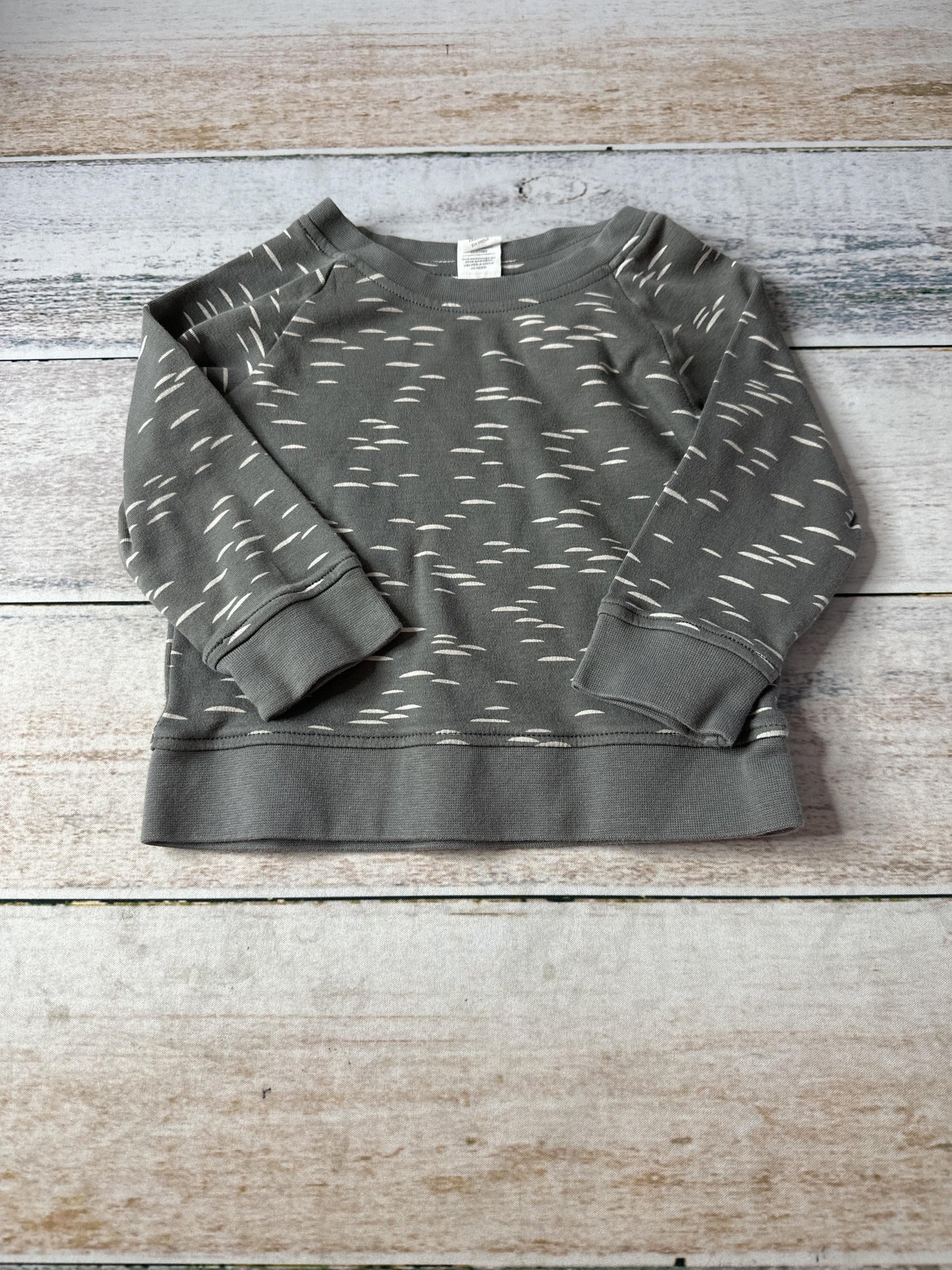 Girls Grey | White | Lines Long Sleeve Shirt Size: 12-18 months Grey | White | Lines