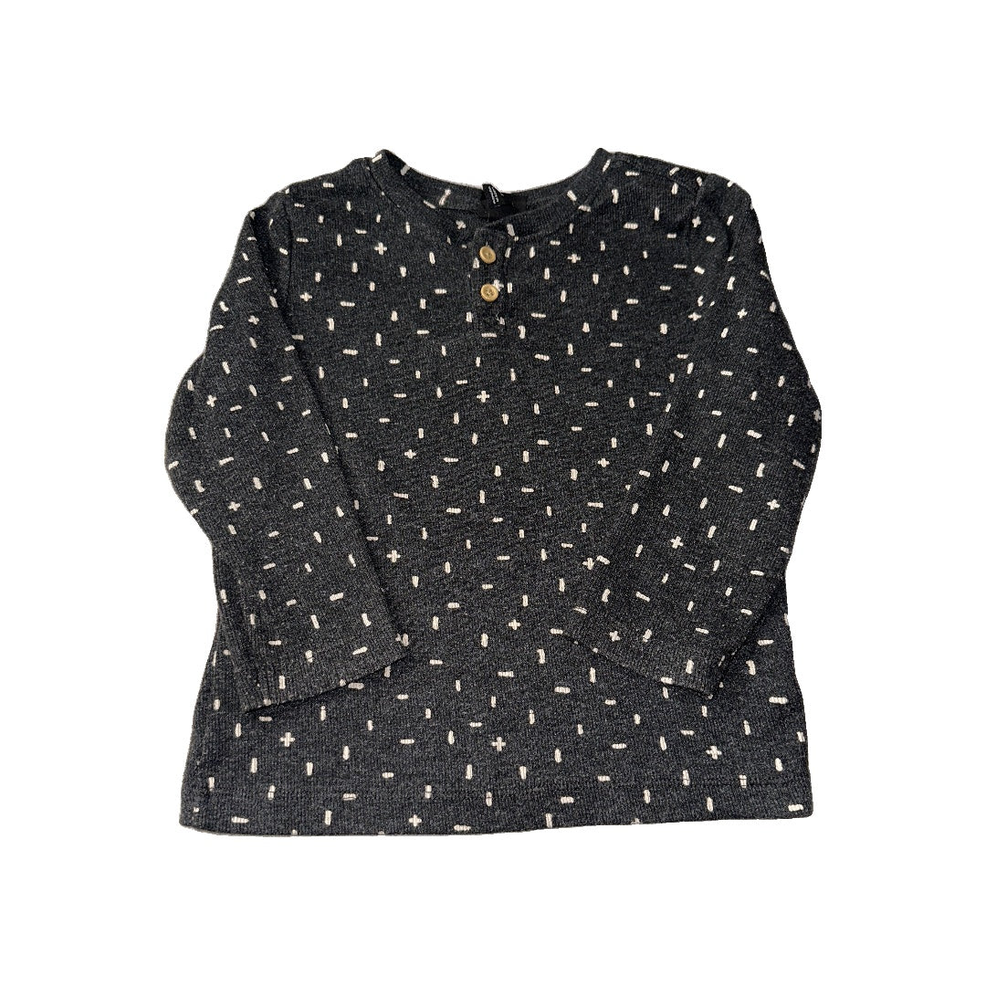 Art Class Unisex Grey | White | Pattern Long Sleeve Shirt Size: 2T Grey | White | Pattern