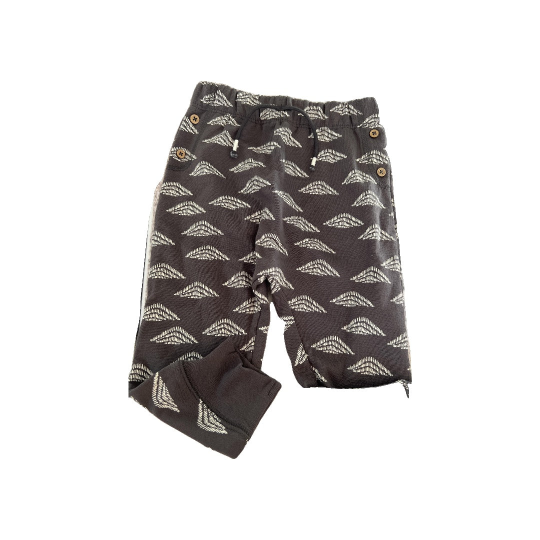Oliver & Rain Boys Grey | White | Pattern Pants Size: 24 months Grey | White | Pattern