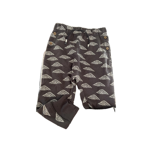 Oliver & Rain Boys Grey | White | Pattern Pants Size: 24 months Grey | White | Pattern