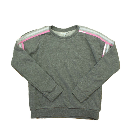 Rockets Of Awesome Girls Grey | White | Pink | Silver Sweatshirt Size: Big Girl