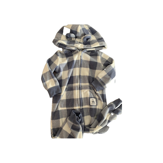 Carters Boys Grey | White | plaid Long Sleeve Outfit Size: 6 months Grey | White | plaid