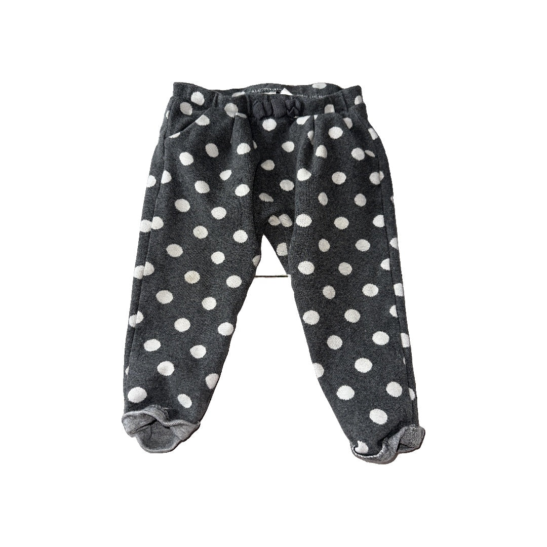 Zara Girls Grey | White | polka dot Pants Size: 2T Grey | White | polka dot