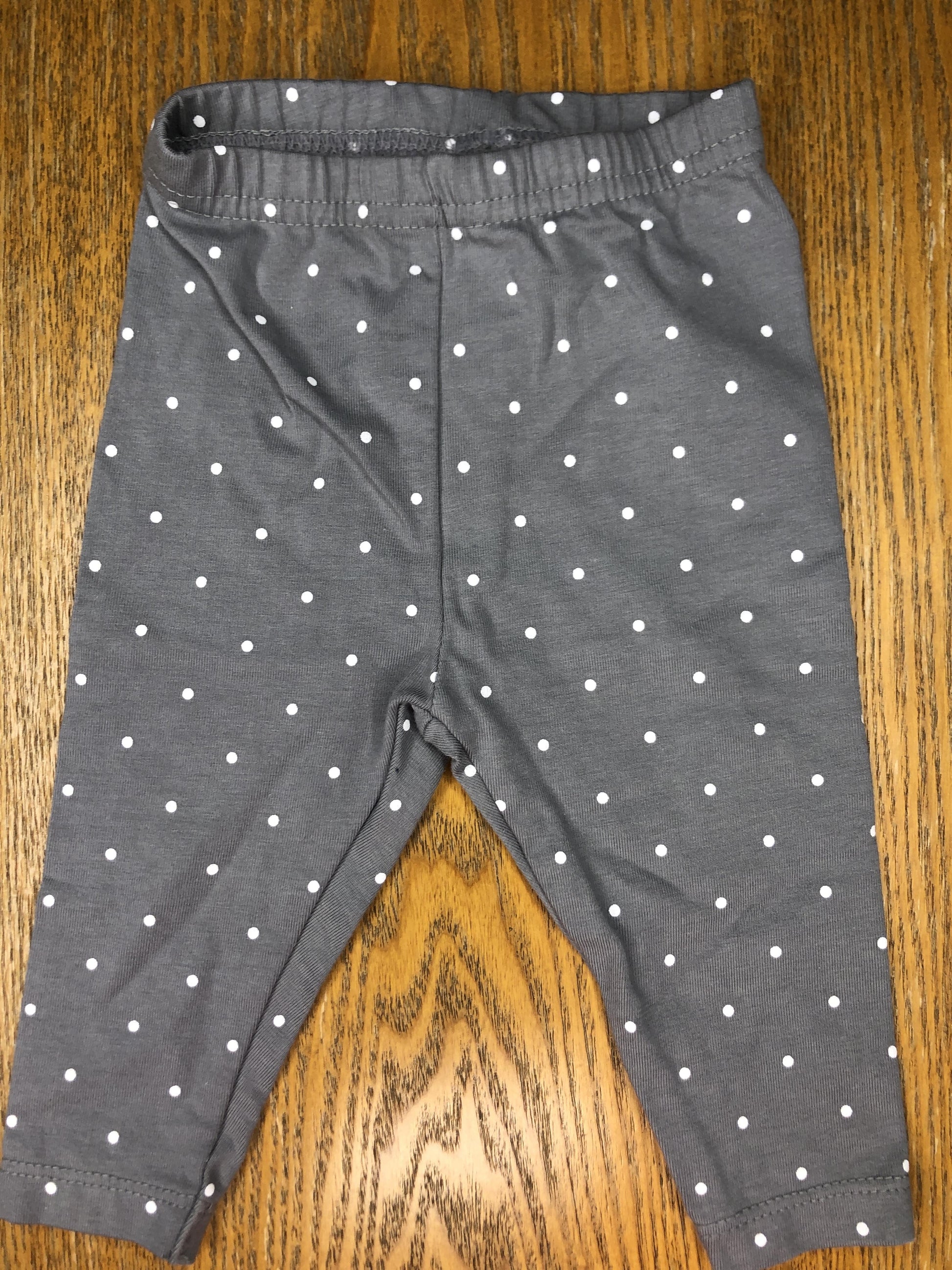 Carters Girls Grey | White | polka dot Pants Size: 6 months Grey | White | polka dot