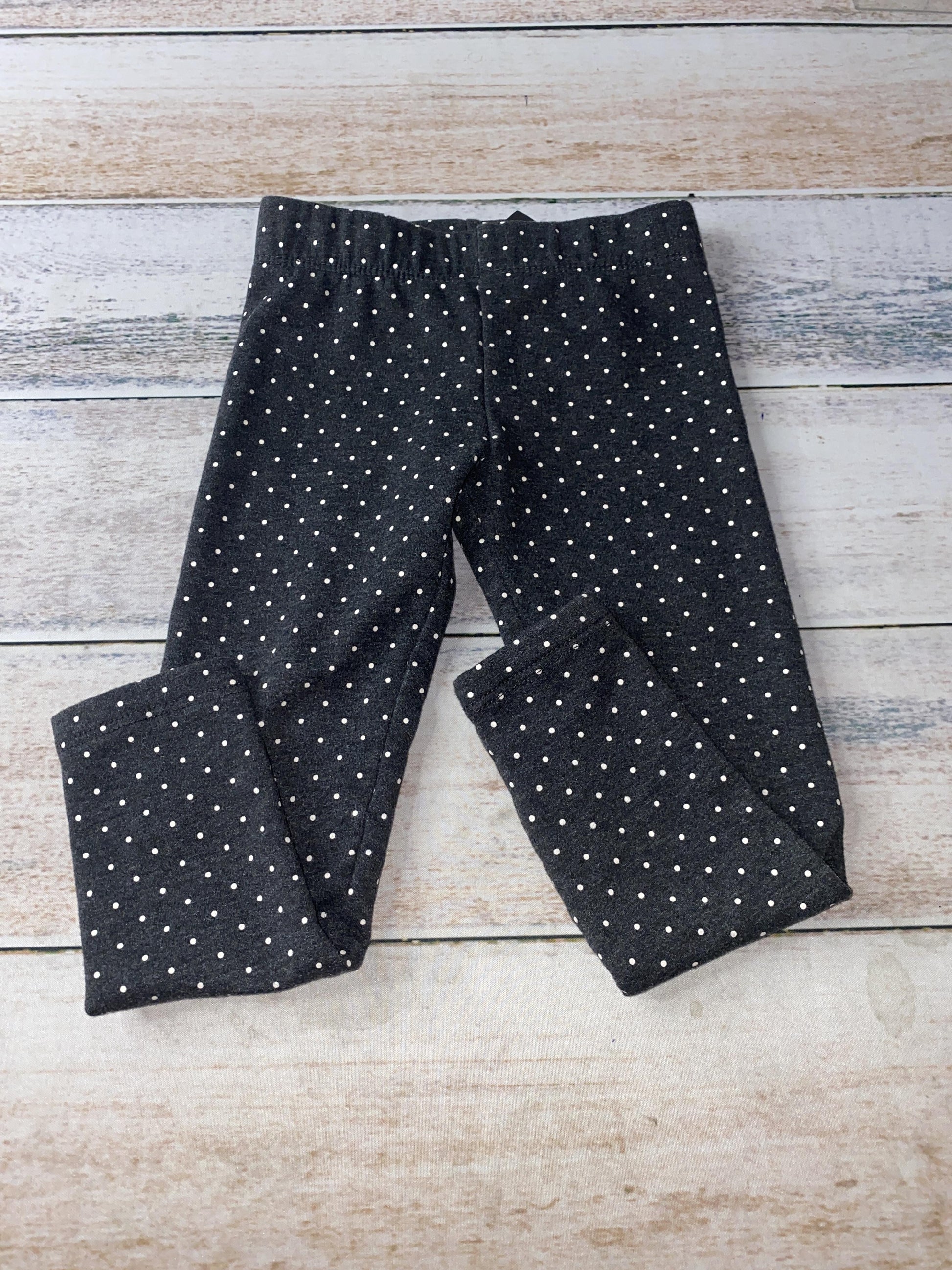 H&M Girls Grey | White | polka dot Pants Size: 3T Grey | White | polka dot