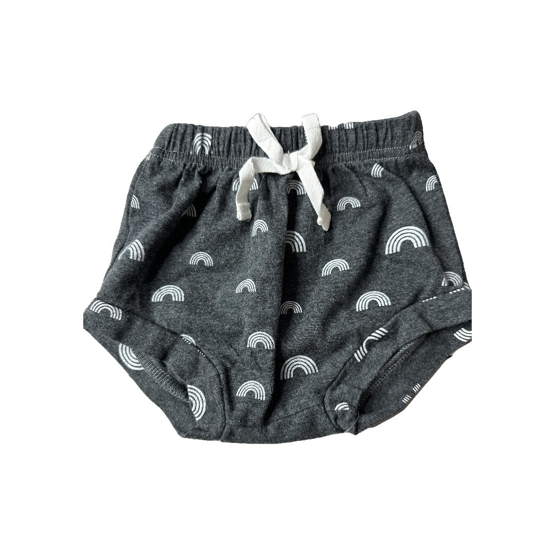 Unisex Grey | White | Rainbow Shorts Size: 12-18 months Grey | White | Rainbow