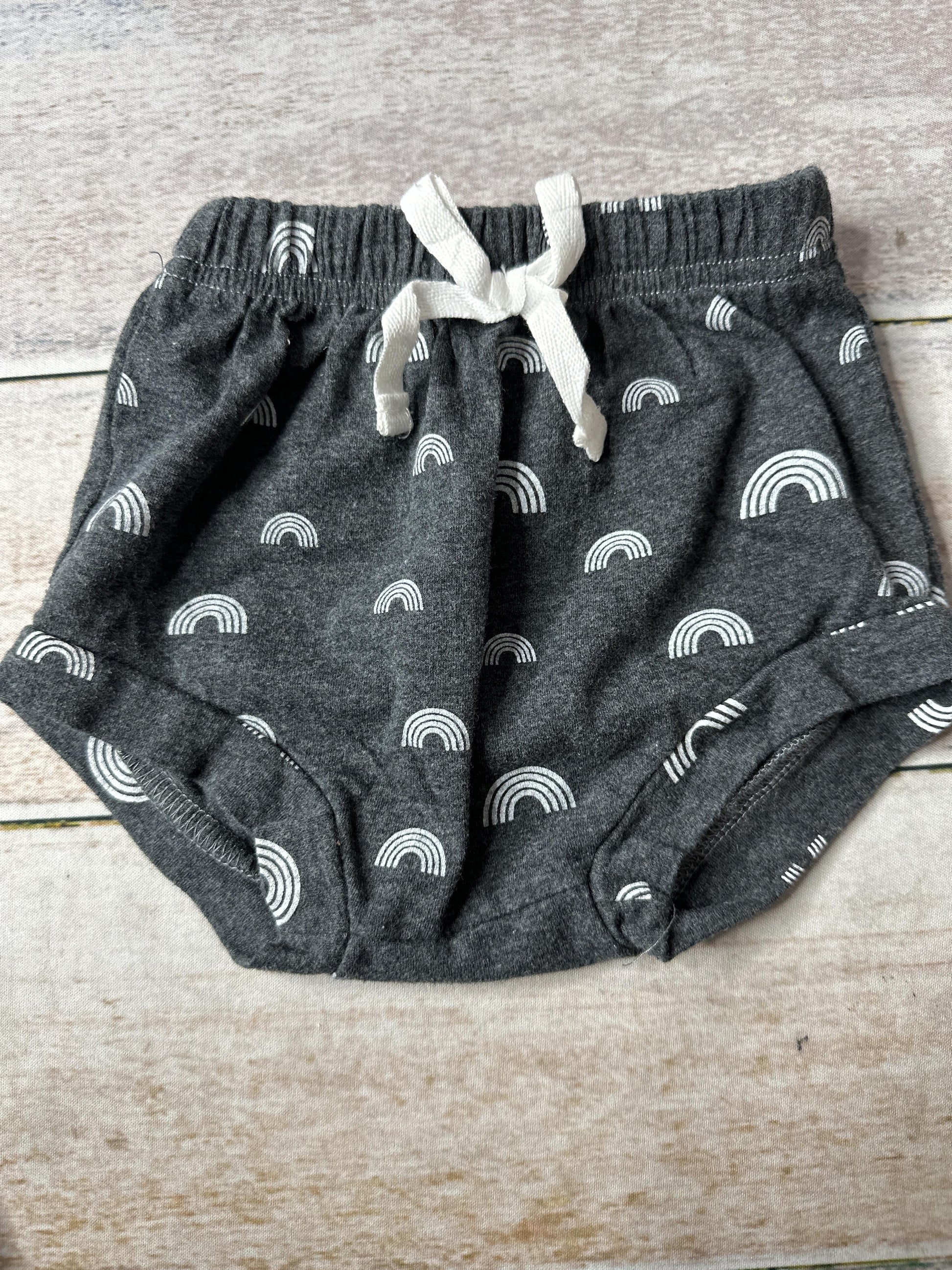Unisex Grey | White | Rainbow Shorts Size: 12-18 months Grey | White | Rainbow