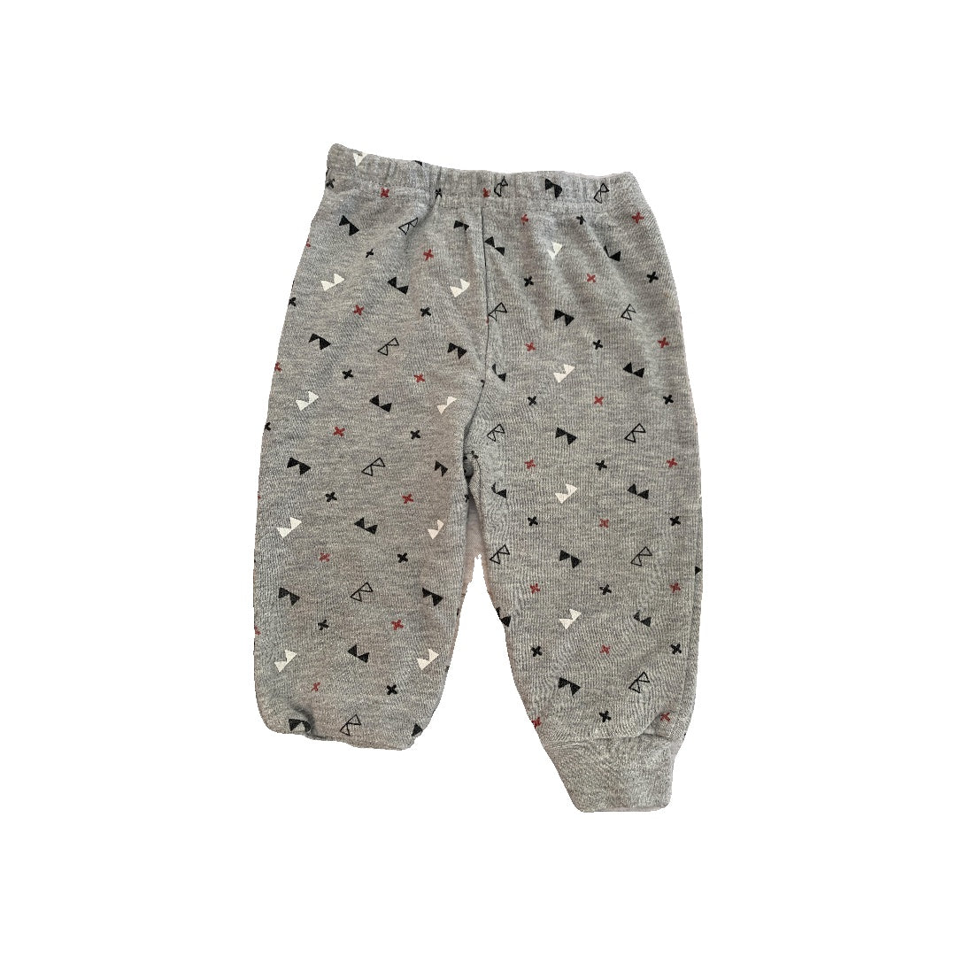 Baby Essentials Boys Grey | White | Red Pants Size: 9 months Grey | White | Red