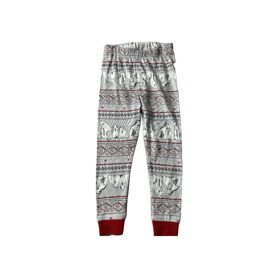 Burt's Bees Unisex Grey | White | Red Pajamas Size: 3T Grey | White | Red