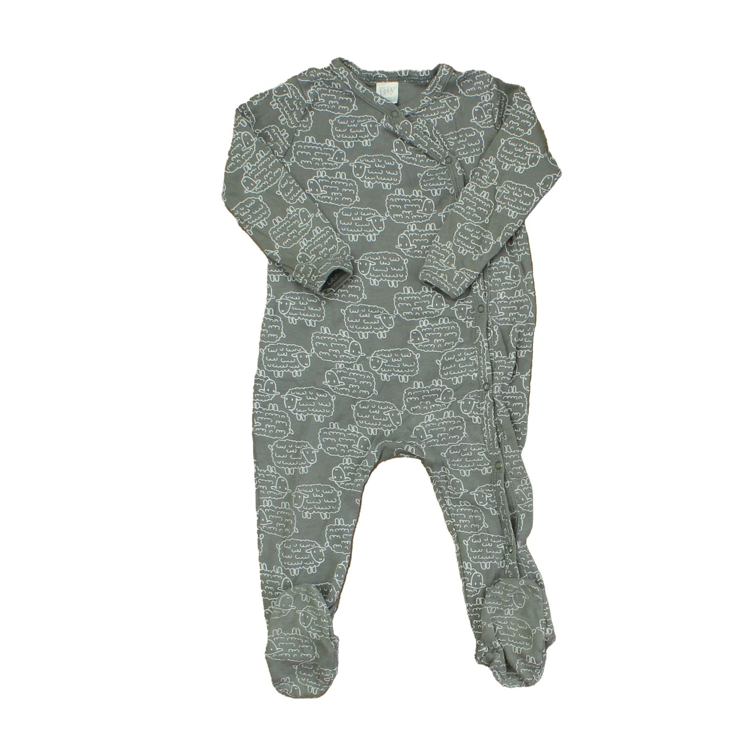 Nordstrom Baby Boys Grey | White | Sheep 1-piece footed Pajamas Size: 12 Months Grey | White | Sheep