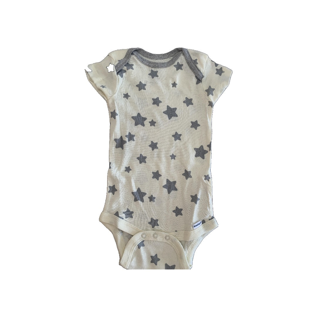 Gerber organic Unisex Grey | White | Stars Onesie Size: 3-6 months Grey | White | Stars