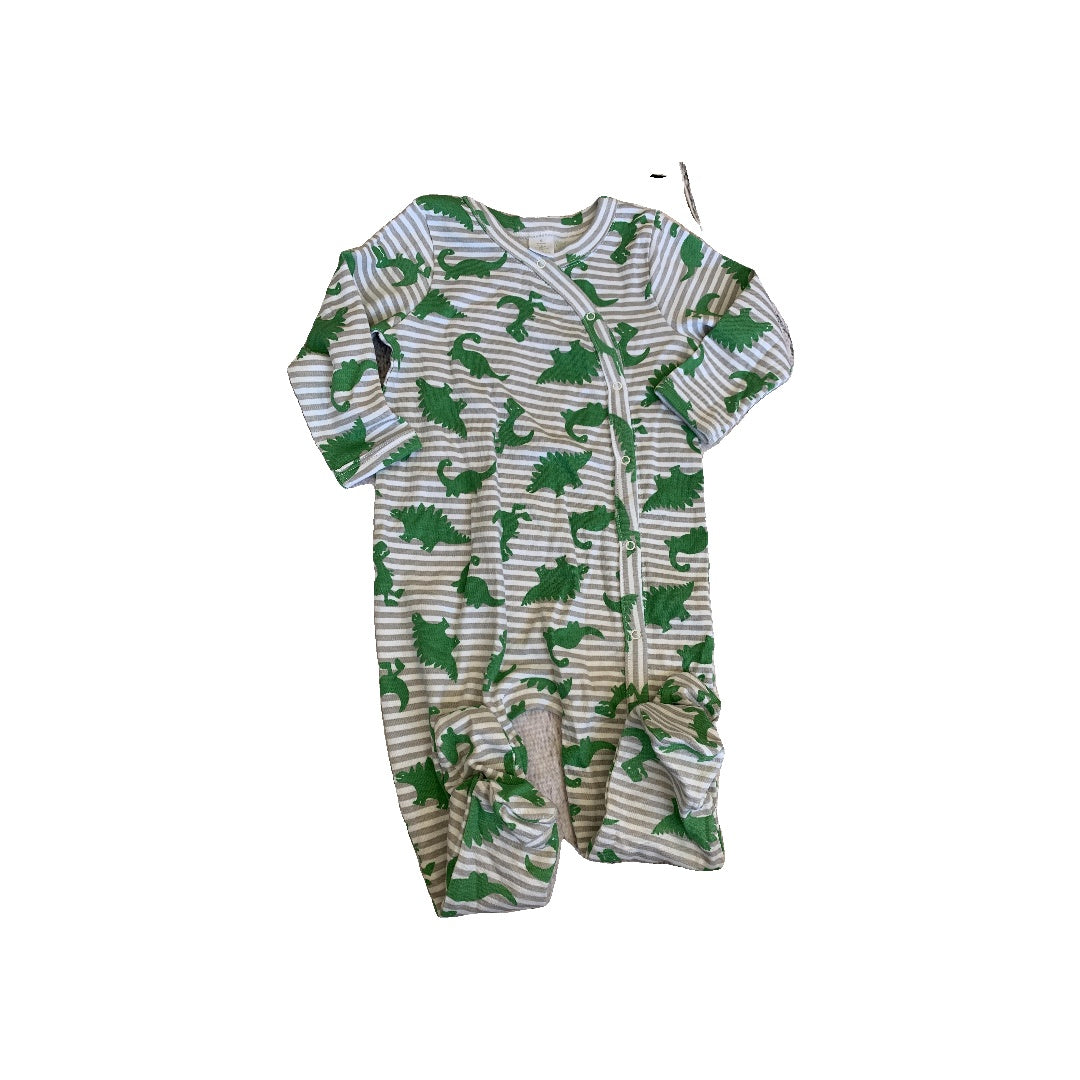 Nordstrom Boys Grey | White | Stripe | Dinosaur Pajamas Size: 9 months Grey | White | Stripe | Dinosaur