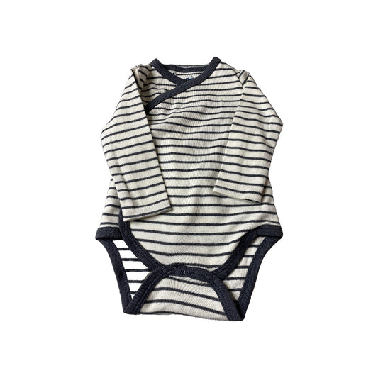 asher and olivia Unisex Grey | White | Stripe Onesie Size: 6 months Grey | White | Stripe