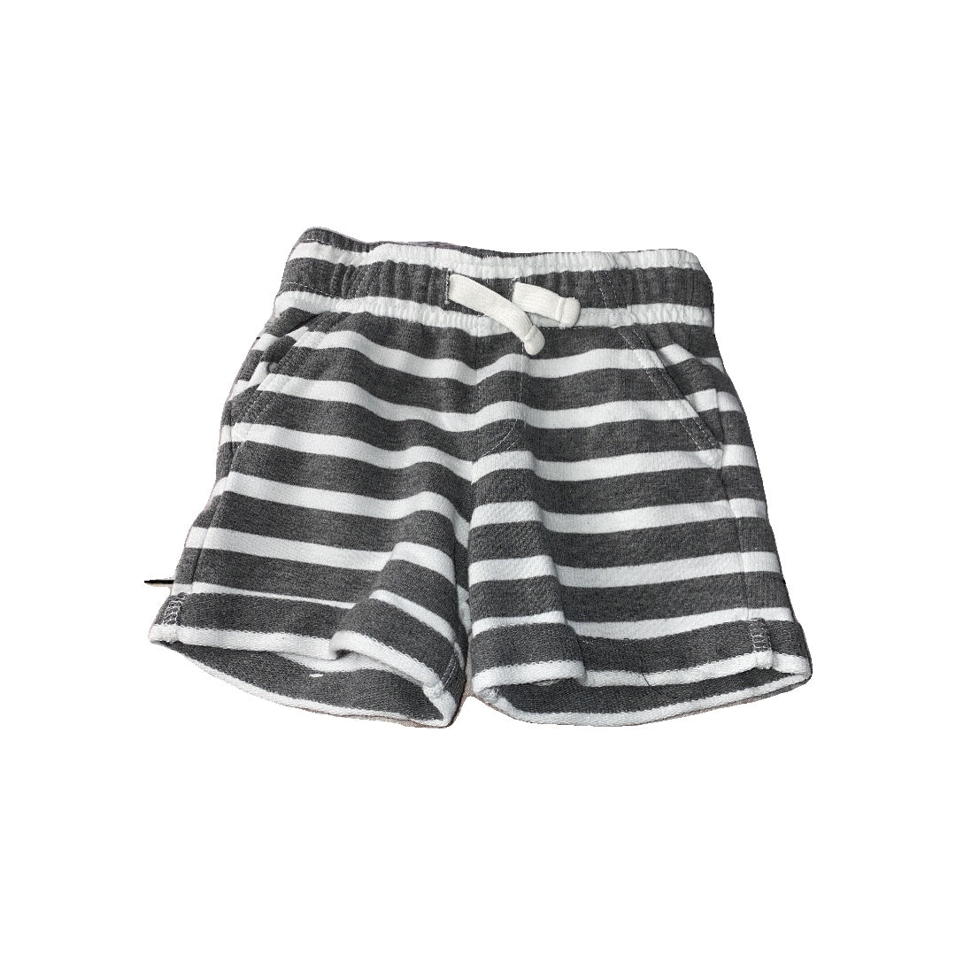 Cat & Jack Boys Grey | White | Stripe Shorts Size: 12 months Grey | White | Stripe
