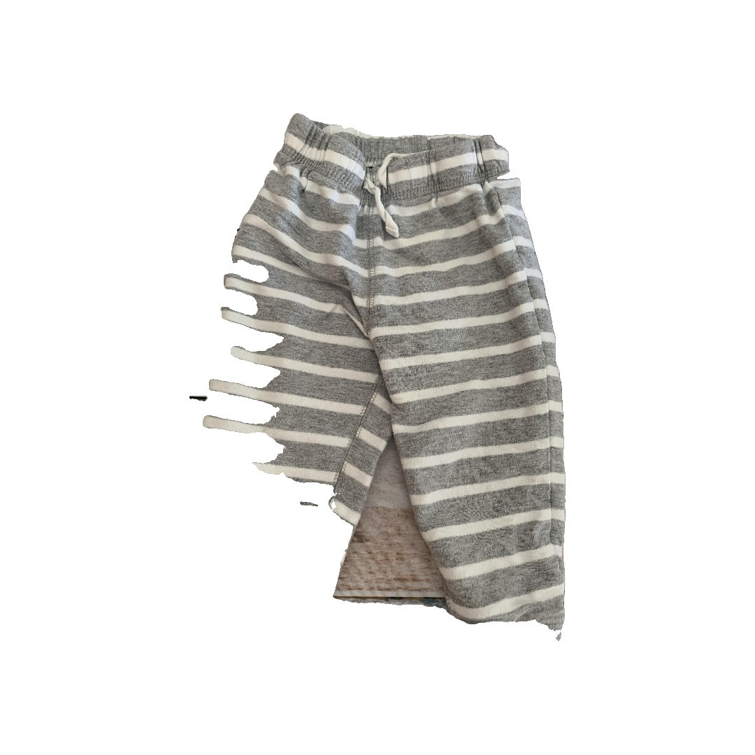 Carters Unisex Grey | White | Stripe Pants Size: 12 months Grey | White | Stripe