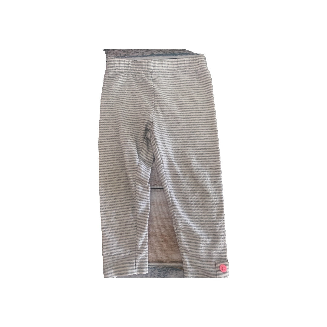 Girls Grey | White | Stripe Pants Size: 12 months Grey | White | Stripe
