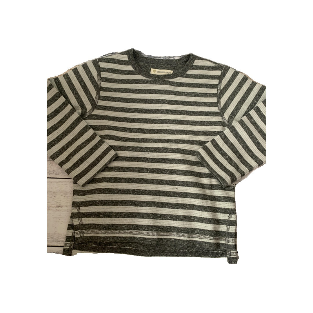 Tucker + Tate Boys Grey | White | Stripe Long Sleeve T-Shirt Size: 2T Grey | White | Stripe