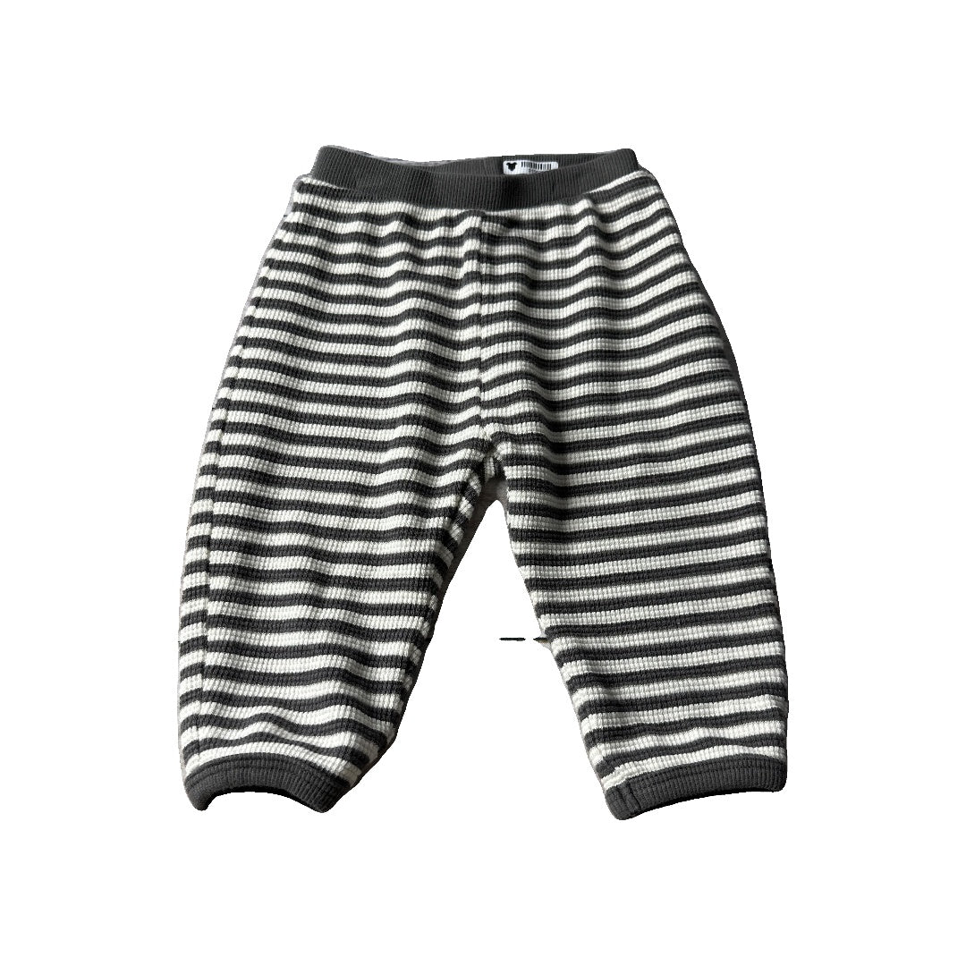 Quincy Mae Unisex Grey | White | Stripe Pants Size: 6-12 months Grey | White | Stripe