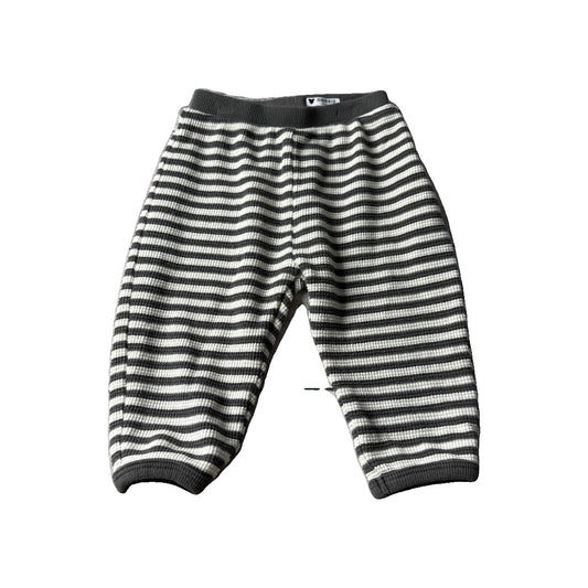 Quincy Mae Unisex Grey | White | Stripe Pants Size: 6-12 months Grey | White | Stripe