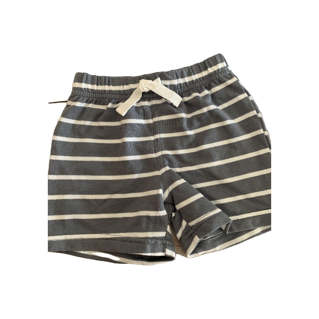 Just Born Boys Grey | White | Stripe Shorts Size: 9 months Grey | White | Stripe