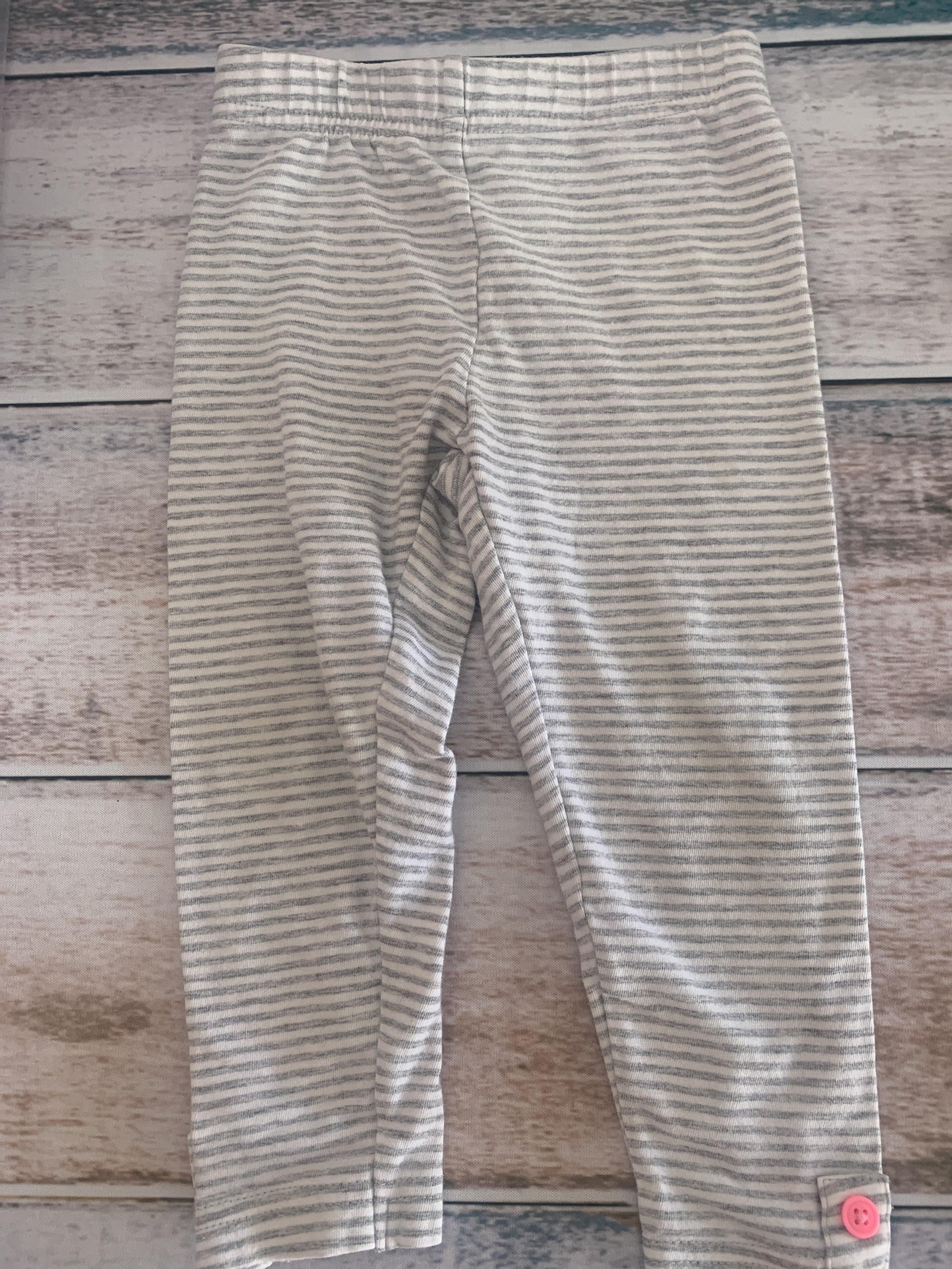 Girls Grey | White | Stripe Pants Size: 12 months Grey | White | Stripe