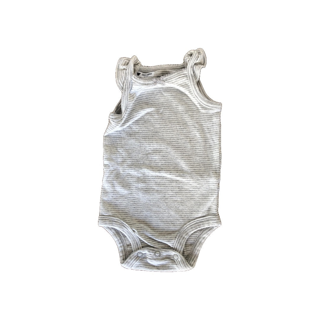 Carters Girls Grey | White | Striped Onesie Size: 3 months Grey | White | Striped