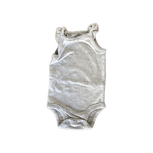 Carters Girls Grey | White | Striped Onesie Size: 3 months Grey | White | Striped