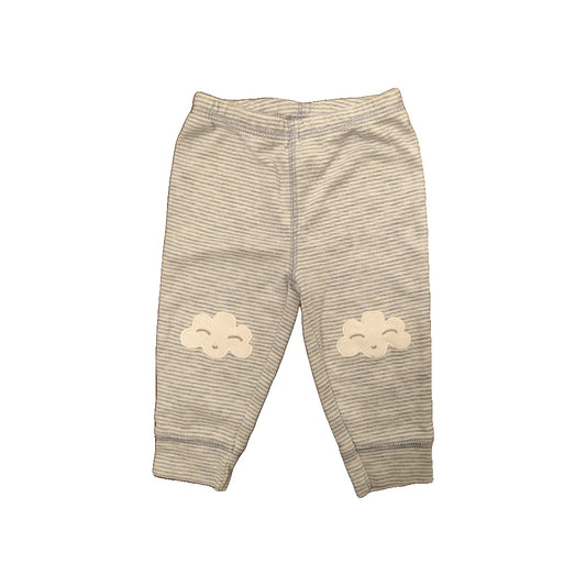Carters Unisex Grey | White | Striped Pants Size: 6 months Grey | White | Striped