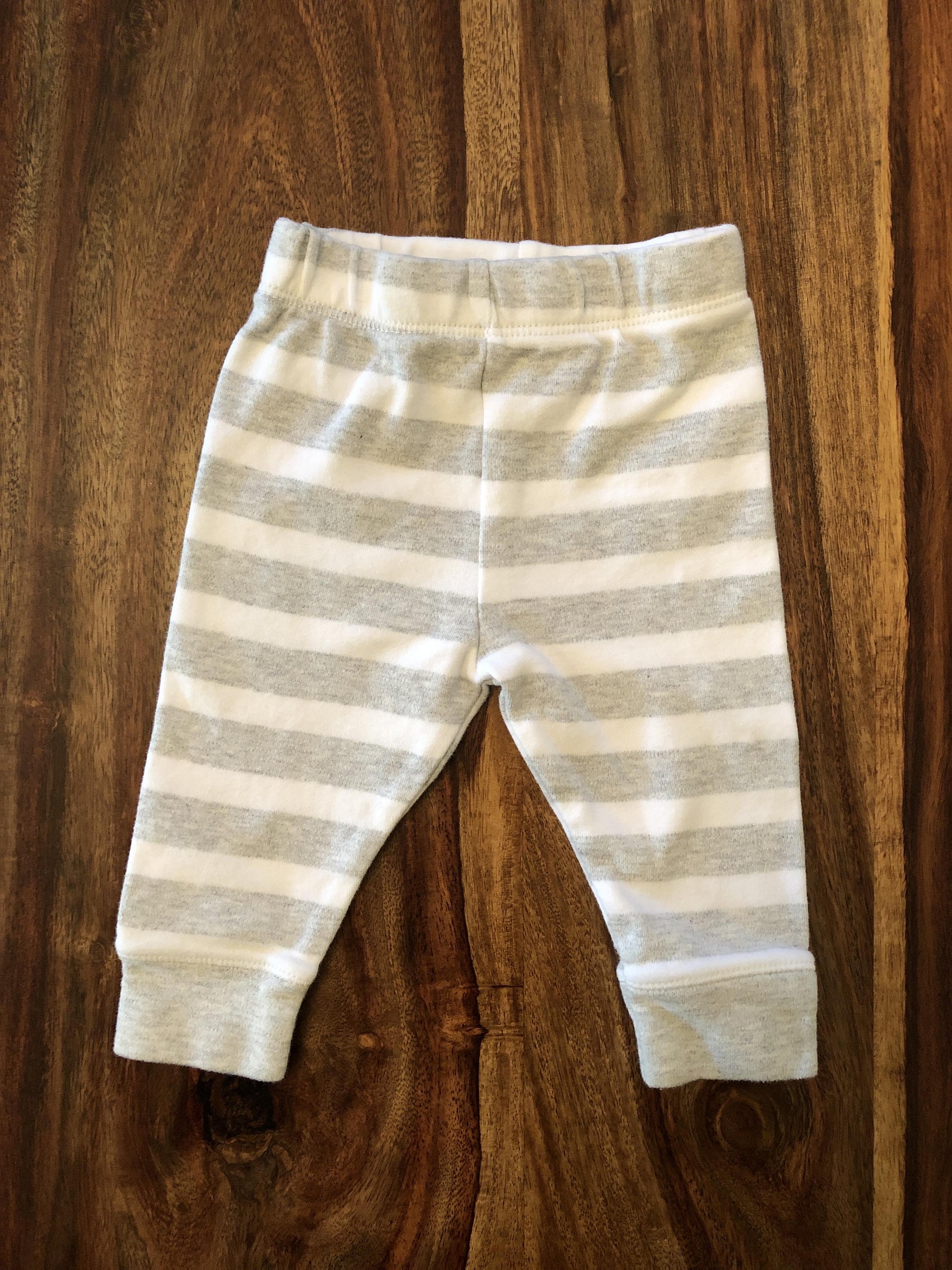 Cloud Island Boys Grey | White | Striped Pants Size: Newborn Grey | White | Striped