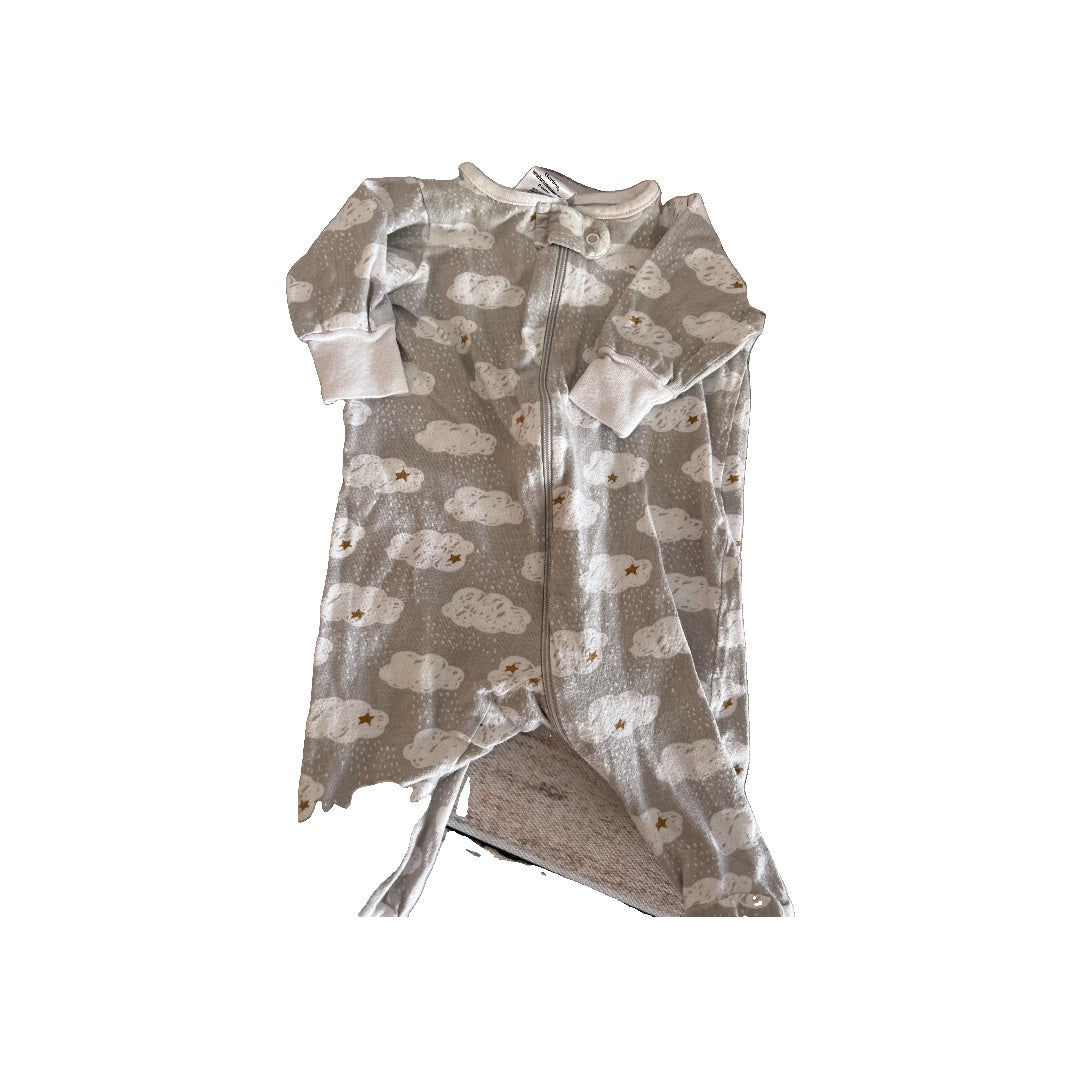 Gerber Childrenswear Unisex Grey | White Pajamas Size: Newborn Grey | White