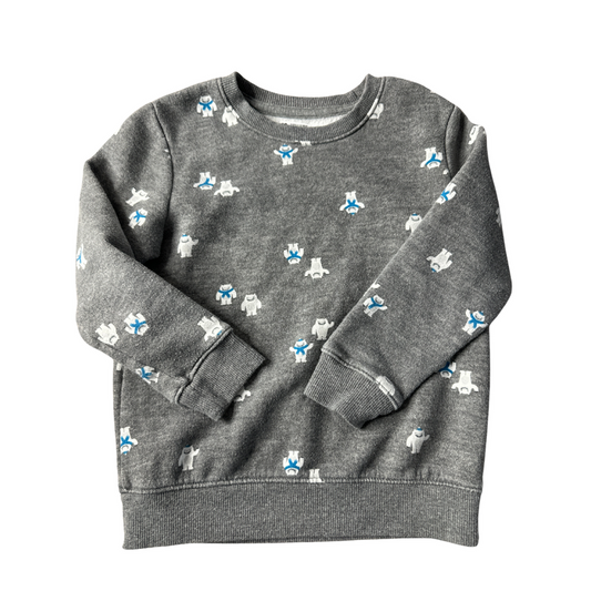 Cat & Jack Boys Grey | White Sweatshirt Size: 5T Grey | White