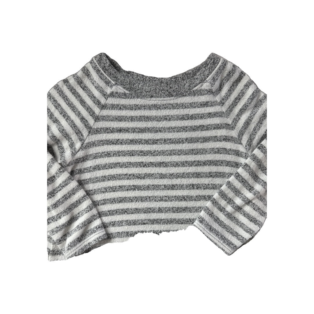Cat & Jack Unisex Grey | White Long Sleeve T-Shirt Size: 12-18 months Grey | White