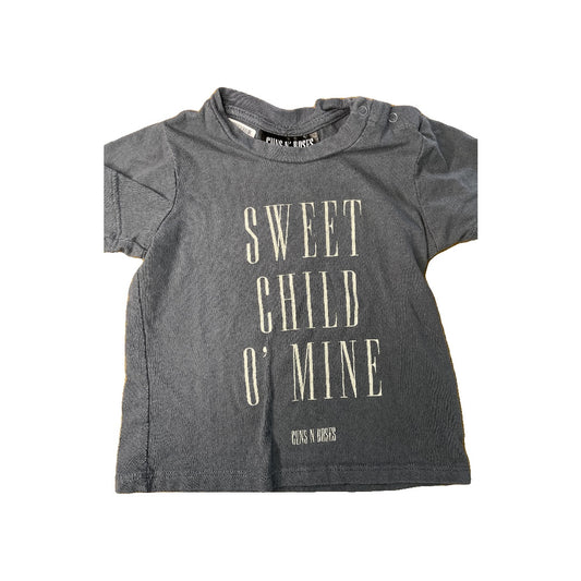 Guns and Roses Boys Grey | White T-Shirt Size: 18 months Grey | White